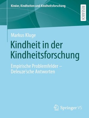 cover image of Kindheit in der Kindheitsforschung